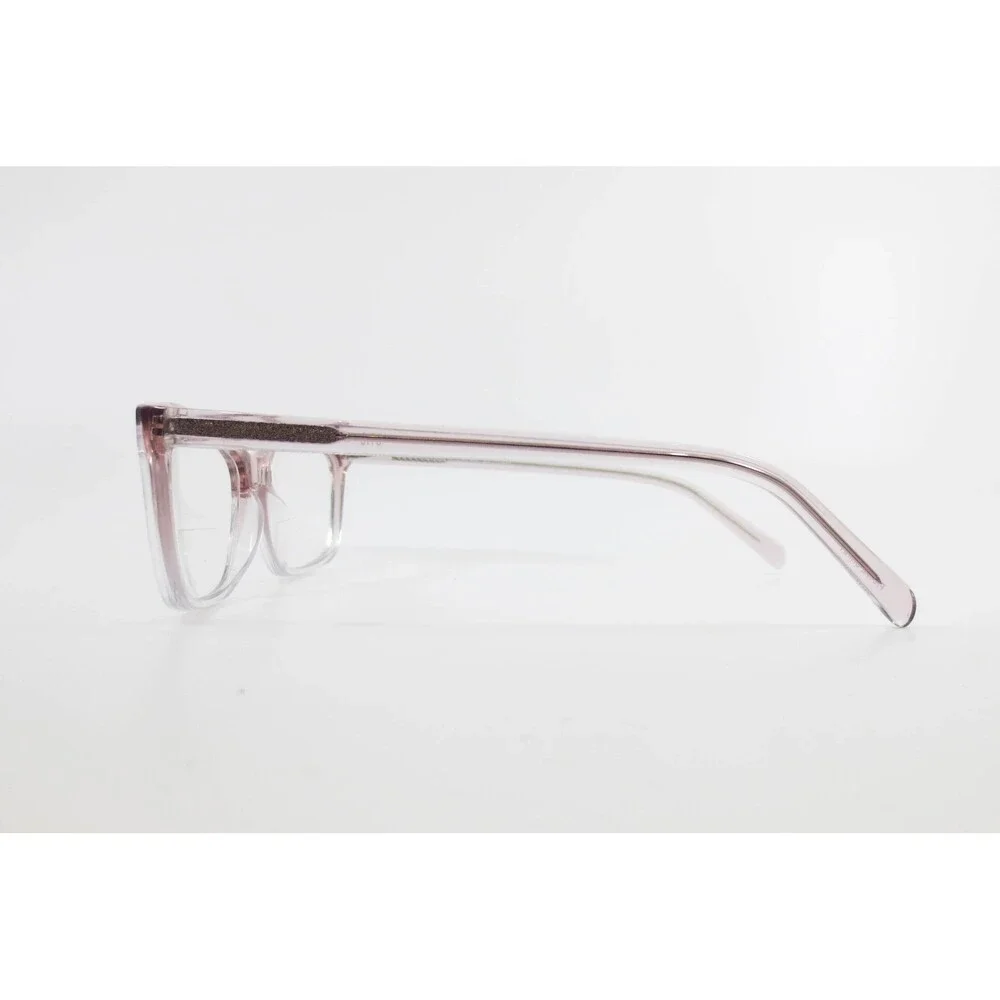 OG 202218 CRY RS Pink Clear Gradient Rectangular Eyeglass Frames 55-17-140